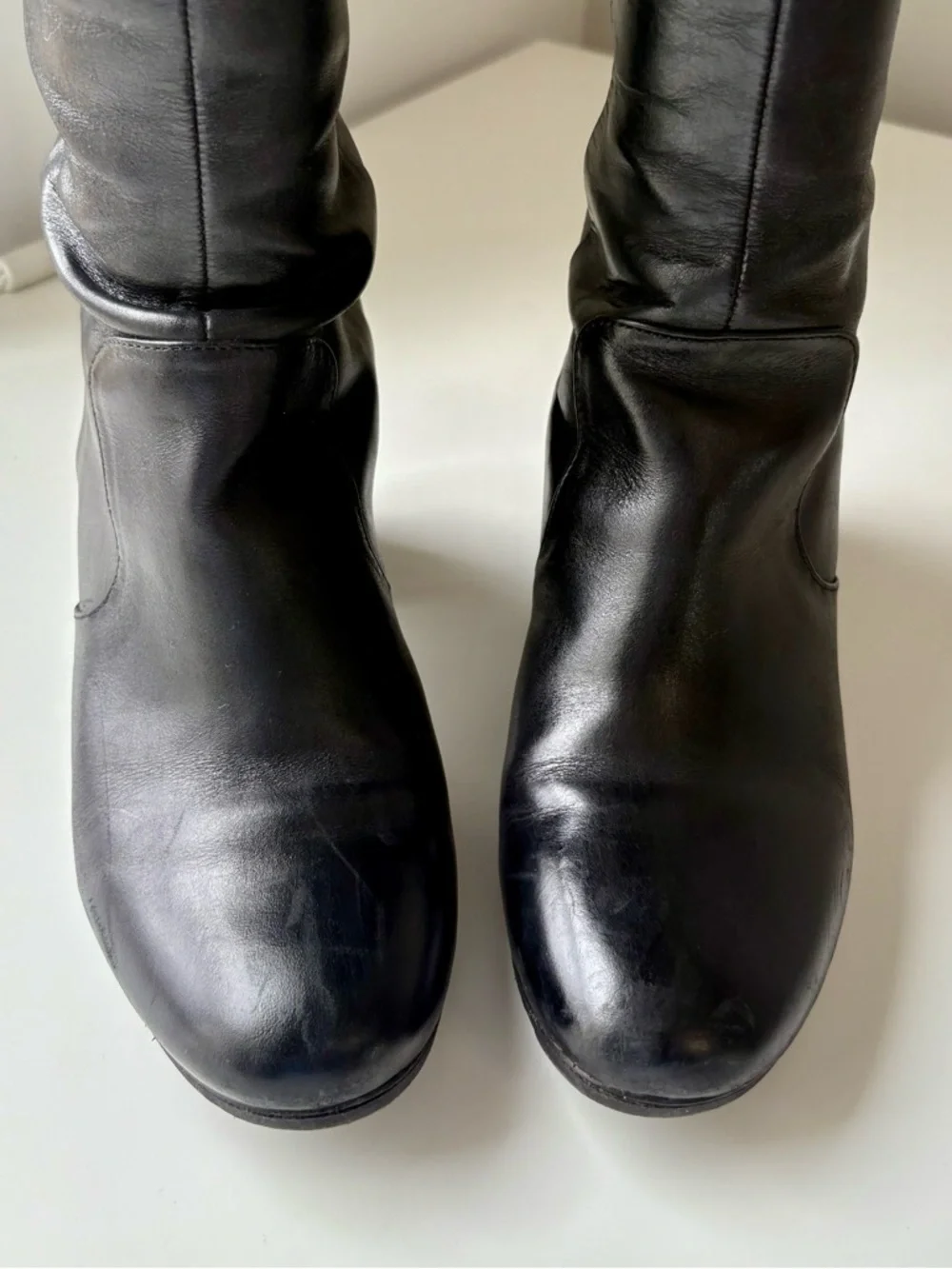 NINE WEST Black Over-the-Knee Leather Boots 6.5 - Picture 7 of 9
